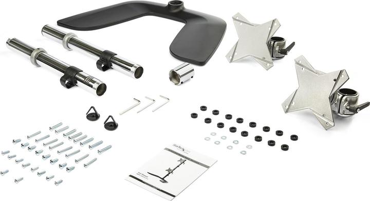 Actual product image StarTech Vertical dual monitor mount - For up to 27 "VESA monitors - Aluminum - Height (Table, 27", 16 kg)