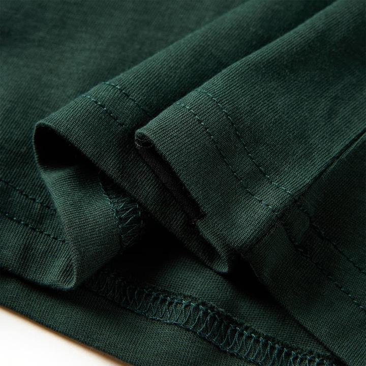 Immagine prodotto VidaXL Camicia da bambino a maniche lunghe verde scuro 92,Materiale: 100 (92)