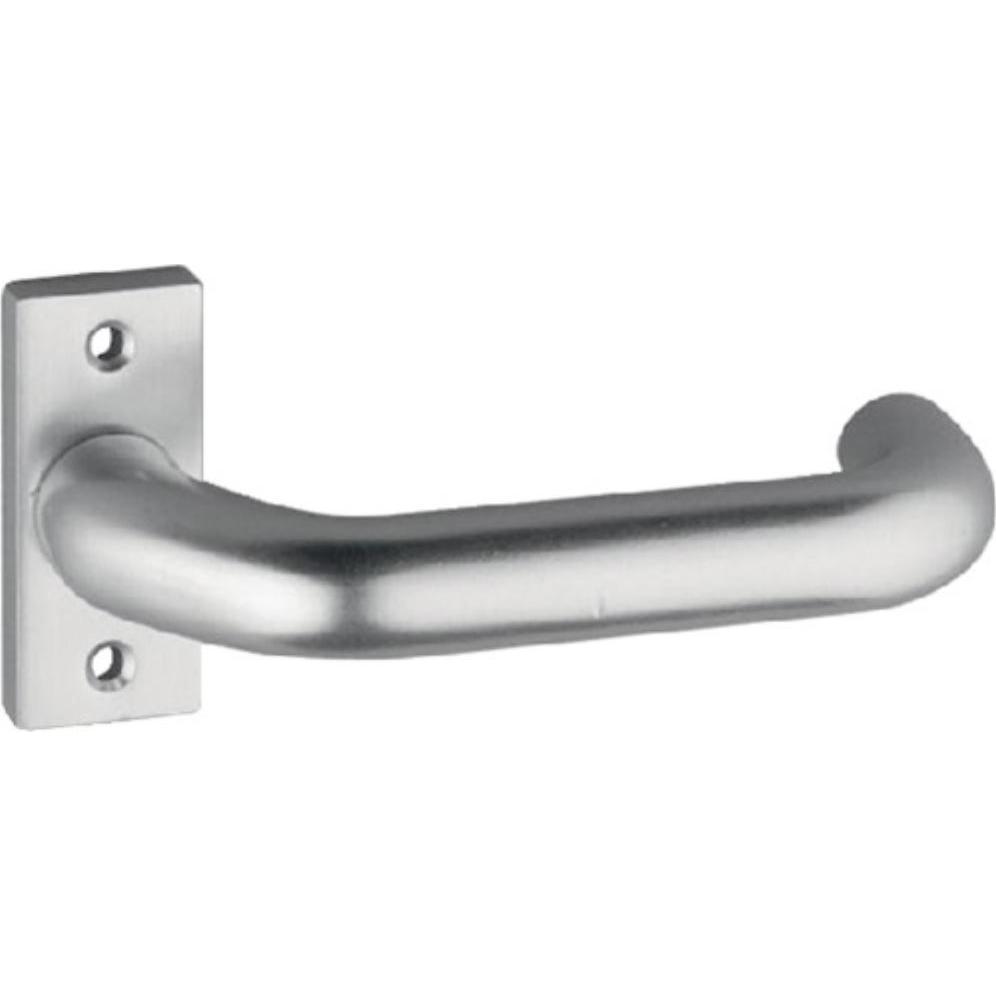 EDI, Türgriff + Fenstergriff, Profiltürdrückerlochteil 2308/0800 Aluminium F1 käntig 8 mm gekröpft (Türgriff)
