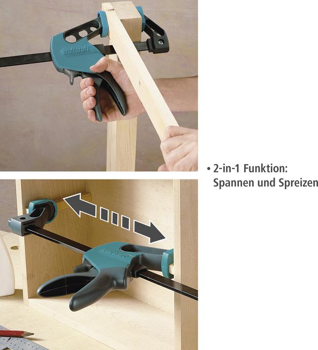 Produktbild wolfcraft 1 EHZ - Einhandzwinge Easy 75/300mm (300 mm)