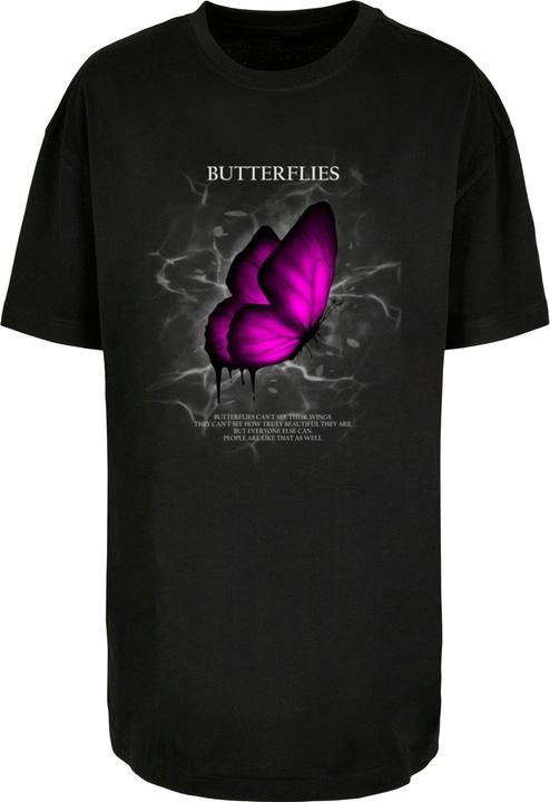 Produktbild Merchcode Ladies Butterflies Oversized Boyfriend Tee - 119545 (5XL)