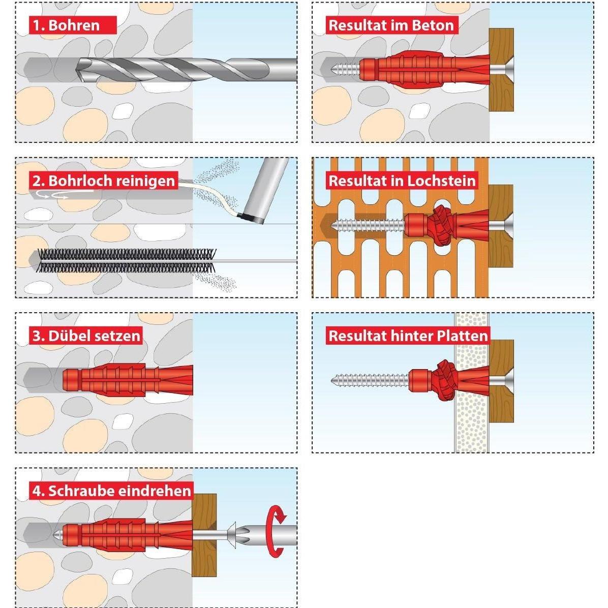 Thumbnail - Tox, Dübel, Allzweckdübel Tri 10x61 mm, inkl. Schraube 20 Stück (20 Stk.)