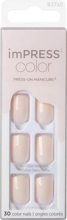 Image du produit KISS Ongles auto-adhésifs imPRESS Color Point Pink 30 pcs (Ongles artificiels, Pink)
