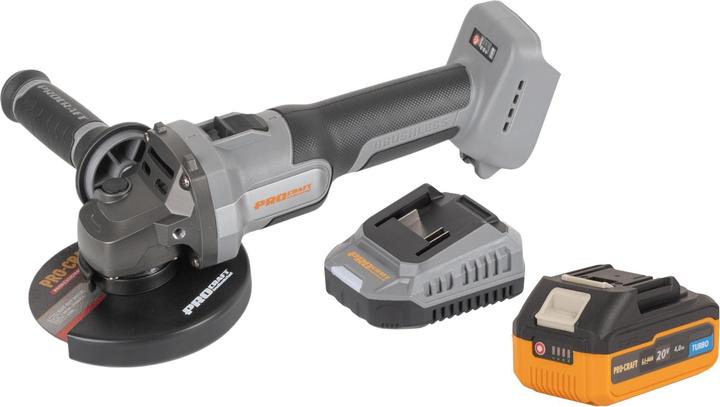 Produktbild Procraft Industrial AG125Abb Akku Winkelschleifer 20 V 125 mm Brushless + 1x Akku 4,0 Ah + Ladegerät (125 mm)