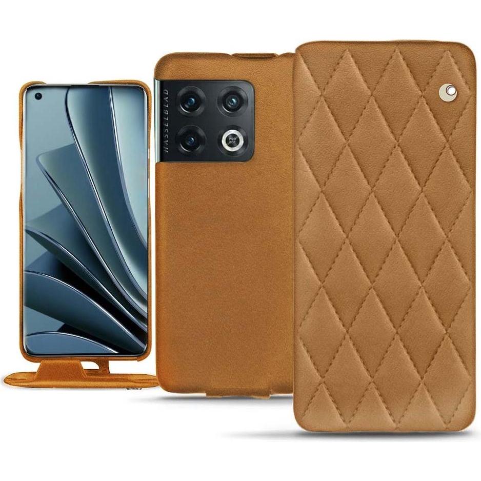 Noreve Lederschutzhülle vertikal (OnePlus 10 Pro), Smartphone Hülle, Braun