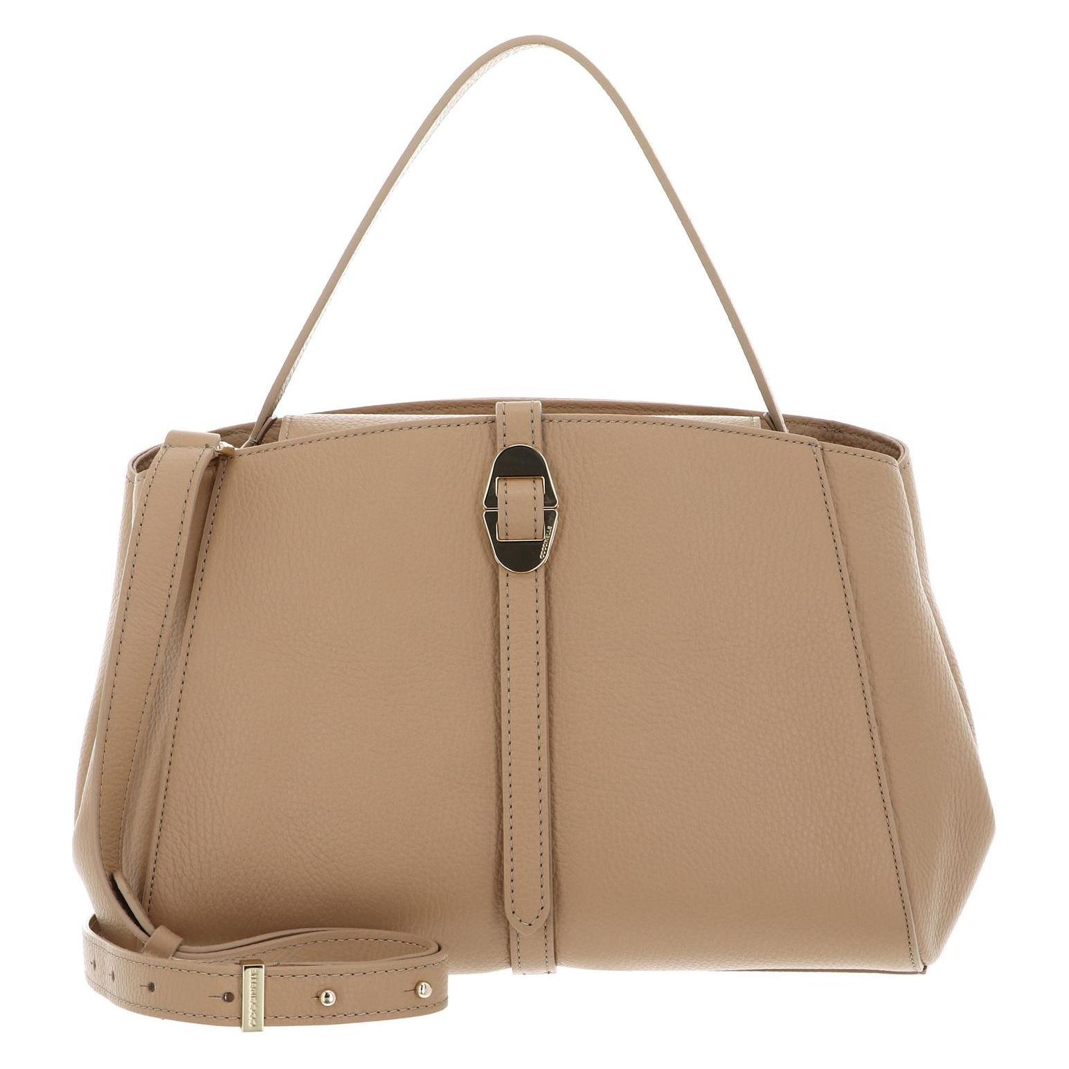 Coccinelle, Damen, Handtasche, Chara Handbag Grained Leather, Beige