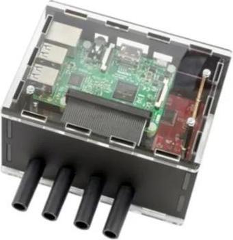 Produktbild ModMyPi 127-0212 - Raspberry Pi Gehäuse, Acryl schwarz, für Raspberry Pi 2, 3 und B+