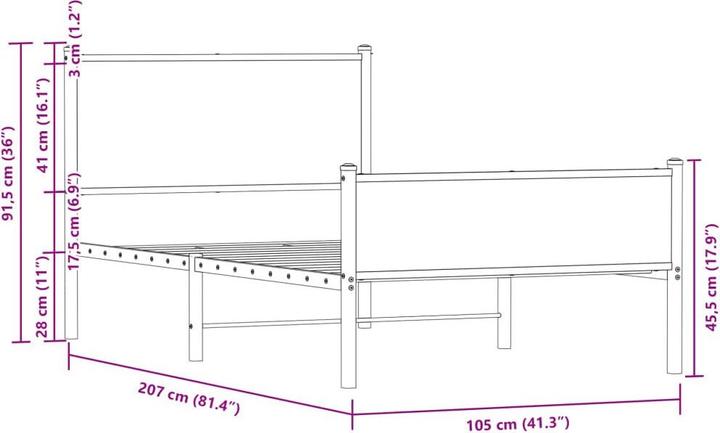 Image du produit vidaXL Bettgestell (100 x 200 cm)