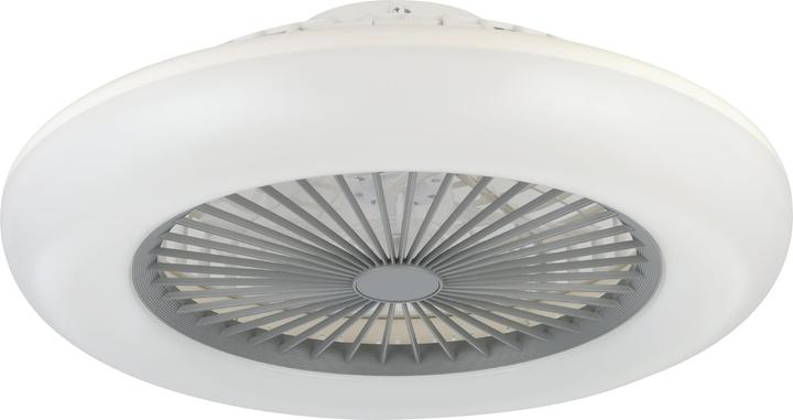EGLO 35144 SAYULITA-L Ventilateur triple LED 3x12.6W Ø550mm Blanc Gris Lacté Couleur de lumière (4800 lm, IP44)