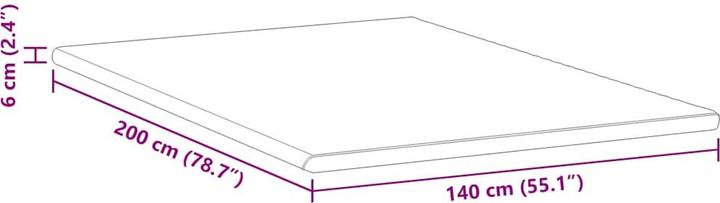 Actual product image vidaXL Matratzenauflage (140 x 200 cm)