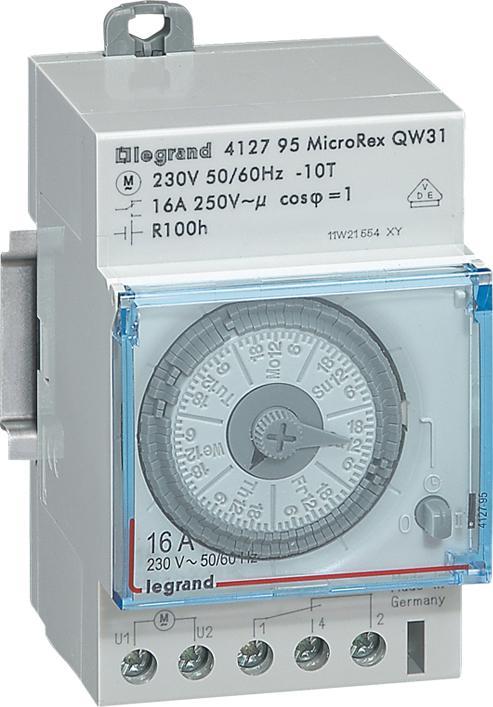 Produktbild Legrand LEG 412795 MicroRex QW31 230V 50-60Hz Wochenschaltuhr,qua.
