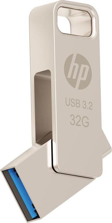 Image du produit HP Lecteur flash métallique 32 Go x206c OTG Type-C (32 Go, USB-A, USB-C)