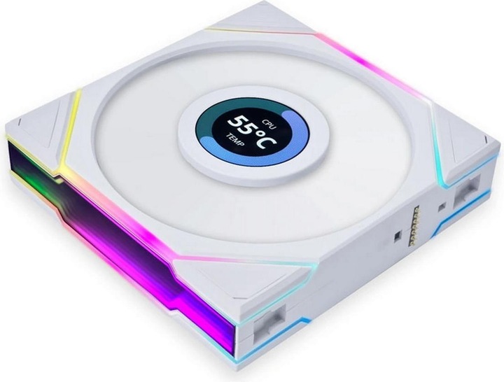 Produktbild Lian-Li UNI FAN TL LCD Series Reverse Blade Lüfter, 3er-Pack inkl. Controller - 120mm, weiss (120 mm, 3 x)