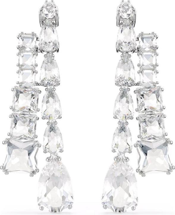 Immagine prodotto Swarovski Orecchini Matrix a goccia di vari tagli bianchi (Metallo Swarovski)