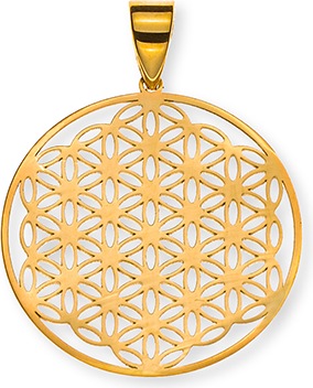 Immagine prodotto Natsumi Schmuck Ciondolo Fiore della Vita in oro giallo 18K/750 25mm (Oro giallo 750/18 K Oro giallo)