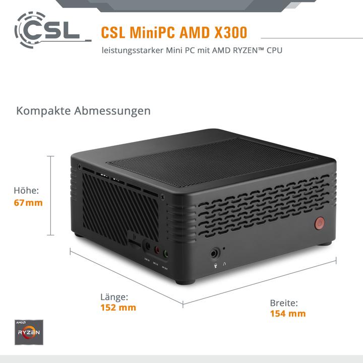 Productafbeelding CSL X300 (AMD Ryzen 5 5600G, 16 GB, 500 GB, AMD Radeon Graphics)