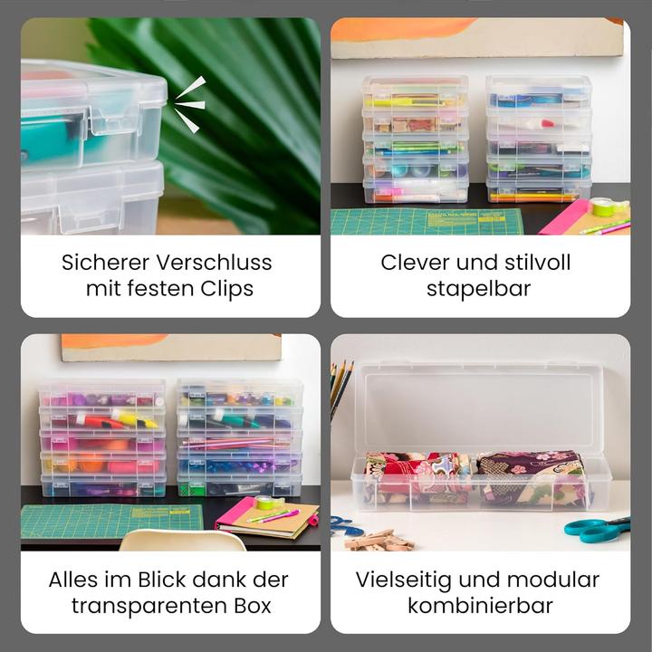 Actual product image Iris Ohyama Stapelbare Aufbewahrungsboxen-Set (10x 1.4L) (1.40 l)