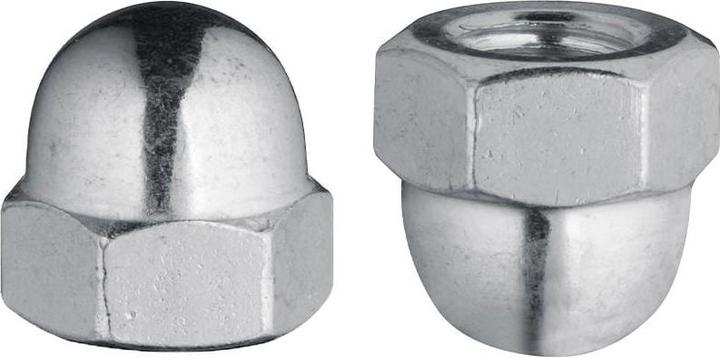 FTM Ecrous borgnes acier galvanisé M8, 4 pièces (M8)