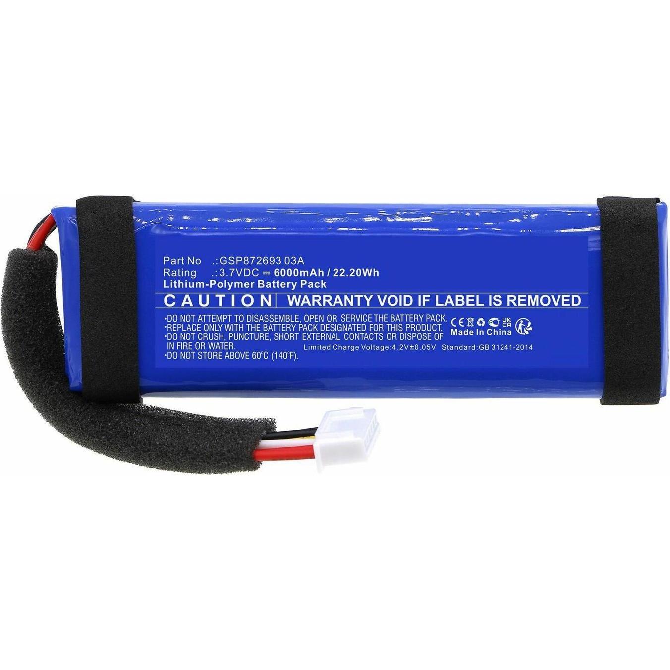CoreParts Battery for Harman/Kardon (1 Zellen, 6000 mAh), Notebook Akku, Blau
