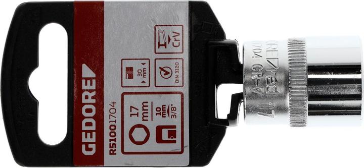 Produktbild Gedore Red red R51001704 Steckschlüsseleinsatz 3/8" 6-kant 17 mm Länge 30 mm (17 mm)