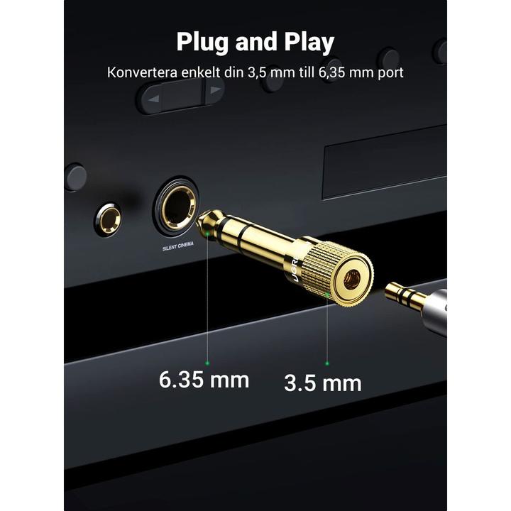 Immagine prodotto Ugreen Spina jack da 6,35 mm a presa da 3,5 mm (Adattatore jack)