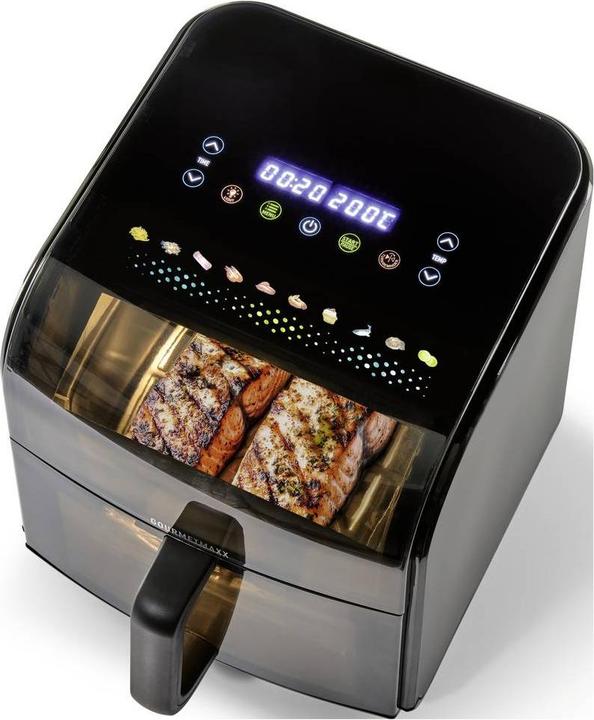 Actual product image Gourmetmaxx Heissluftfritteuse mit Sichtfenster & Panoramadach