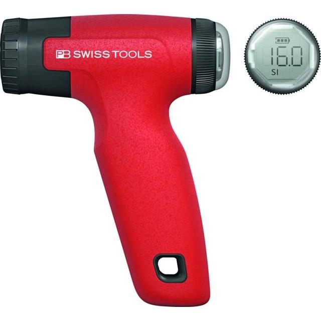 PB Swiss Tools, Zubehör Druckluftwerkzeug, Drehmoment-Schraubendreher mit Digitalanzeige, Wechselklingenaufnahme 1600 cN...