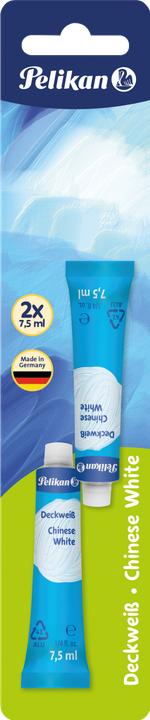 Productafbeelding Pelikan Peli Opaque? Blister 2 tubes? 7,5ml (Wit, 15 ml)