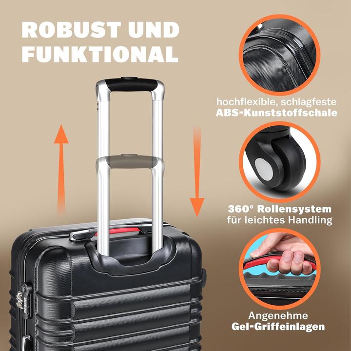 Image du produit Monzana 4er Hartschalen-Kofferset mit Zwillingsrollen
