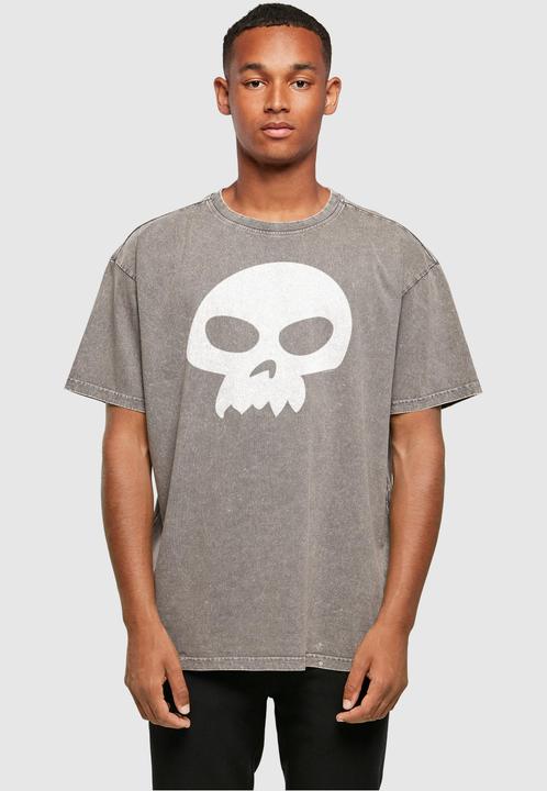 Actual product image Absolute Cult Toy Story - Sid's Skull Acid Washed Oversize Tee - 115465 (M)