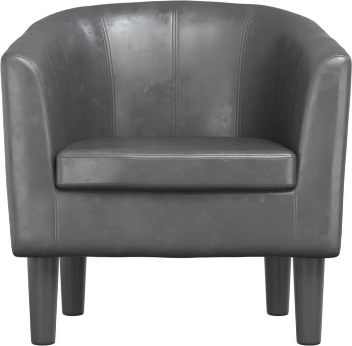 Produktbild VidaXL Clubsessel Grau Kunstleder,Farbe: Grau,Material: Kunstleder