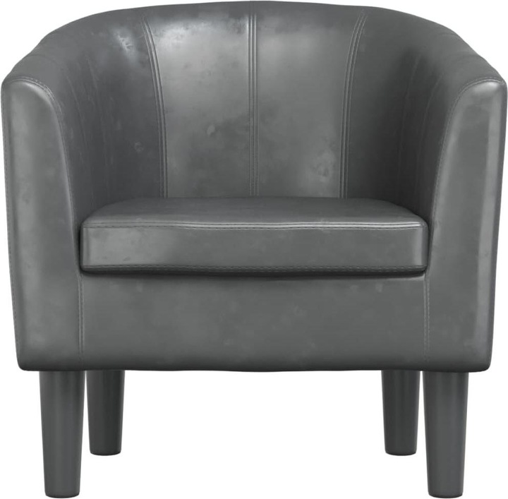 Actual product image VidaXL Clubsessel Grau Kunstleder,Farbe: Grau,Material: Kunstleder