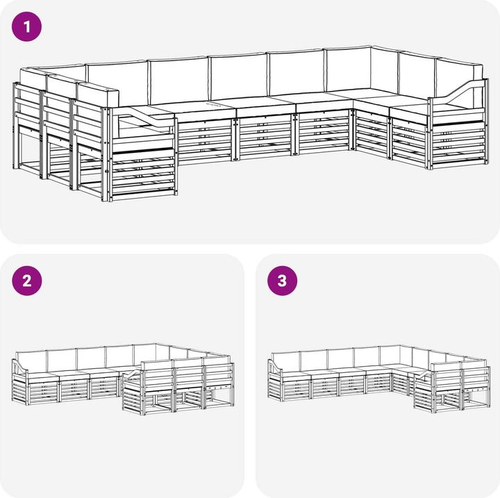 Produktbild vidaXL Outdoor-Sofa