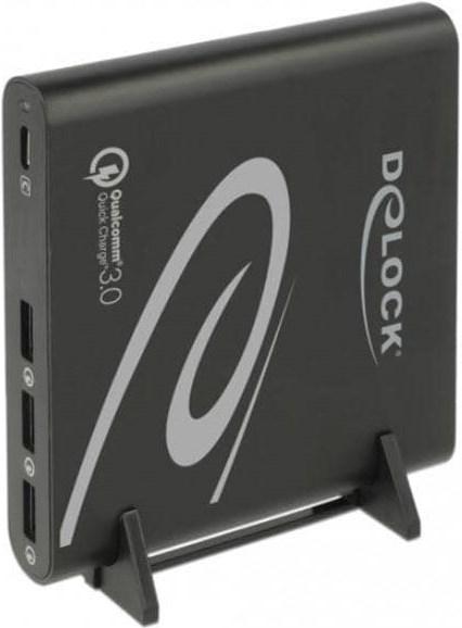Actual product image Delock Charger 1x USB-C PD+3x USB-A QC (85 W)