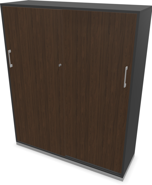 Walnut decor dark with structure, Silver grey, Dark grey