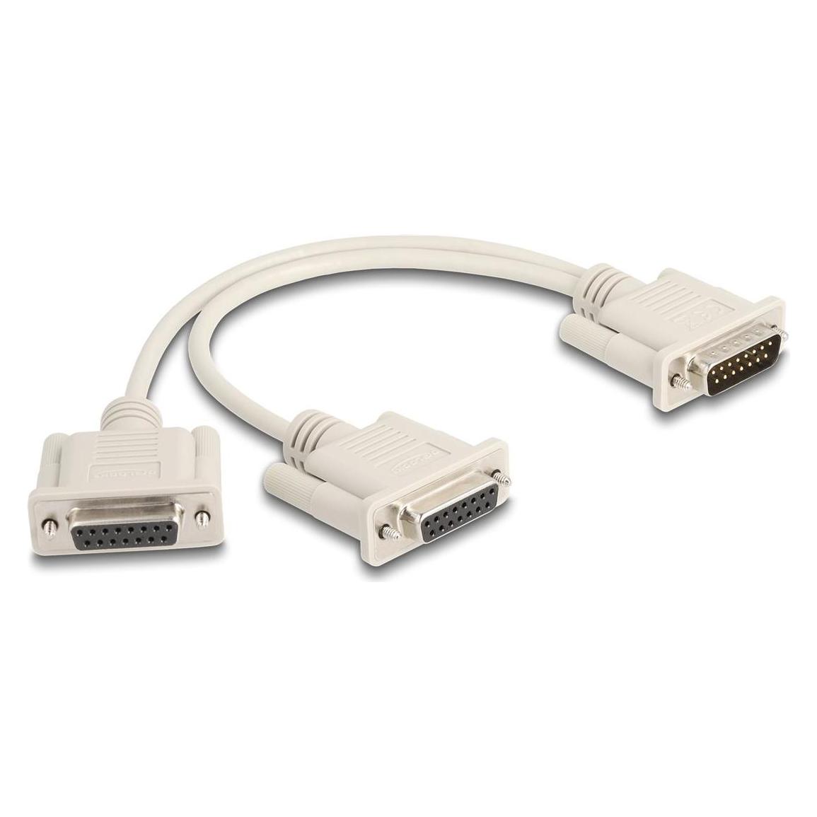 DeLOCK 65833 seriële kabel Beige 0,3 m Db-15 2 x Db-15
