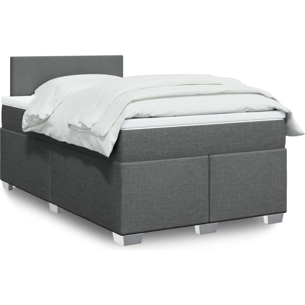 VidaXL, Bett, Bo x springbett mit Matratze 120 x 200 cm Stoff (120 x 200 cm)