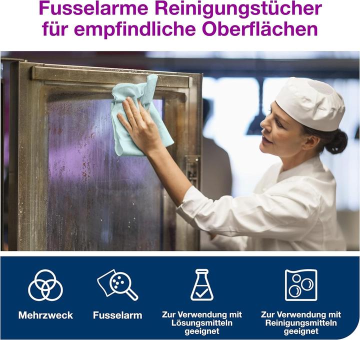 Actual product image Tork Low-Lint Cleaning Cloths Blue 8x75 (75 pcs.)