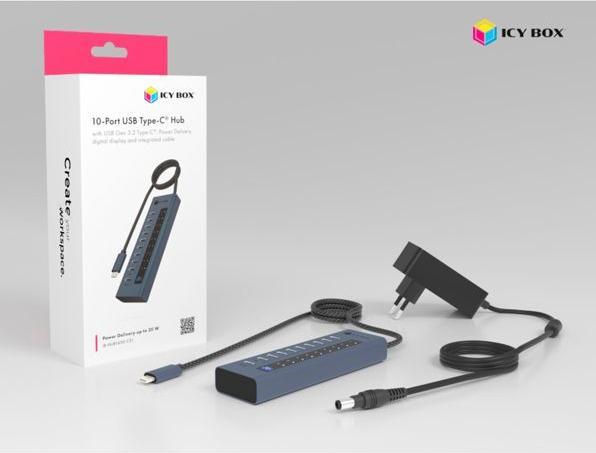 Immagine prodotto Icy Box IB-HUB1450-C31 (USB-C, 10 porte)