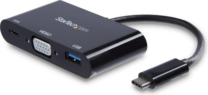 Produktbild StarTech USB-C to VGA Multifunction Adapter (USB-C, 1 Ports)