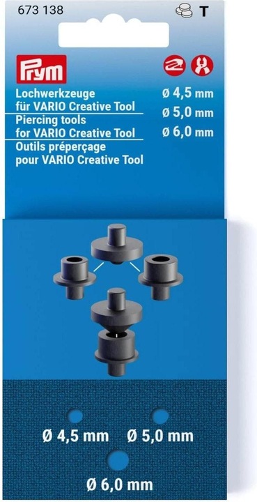 Immagine prodotto Prym Utensili di punzonatura per VARIO Creative Tool 4.50, 5.00, 6.00 mm