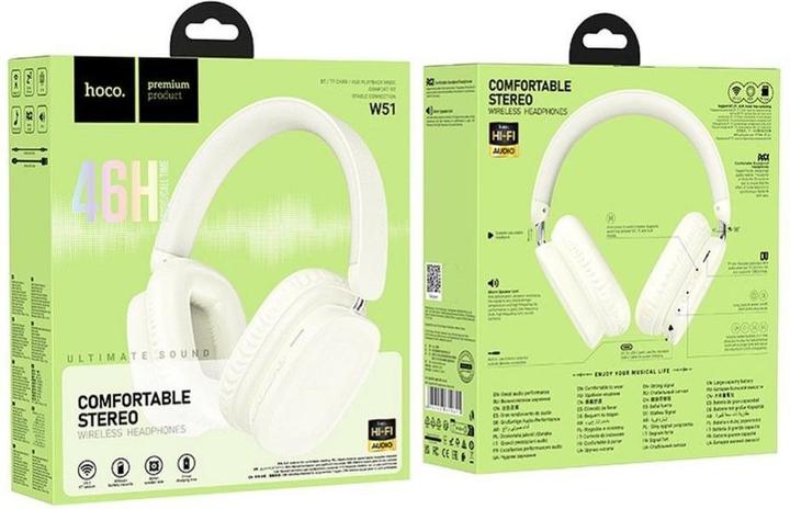 Actual product image Hoco W51 Delightful, white (46 h, Wireless)