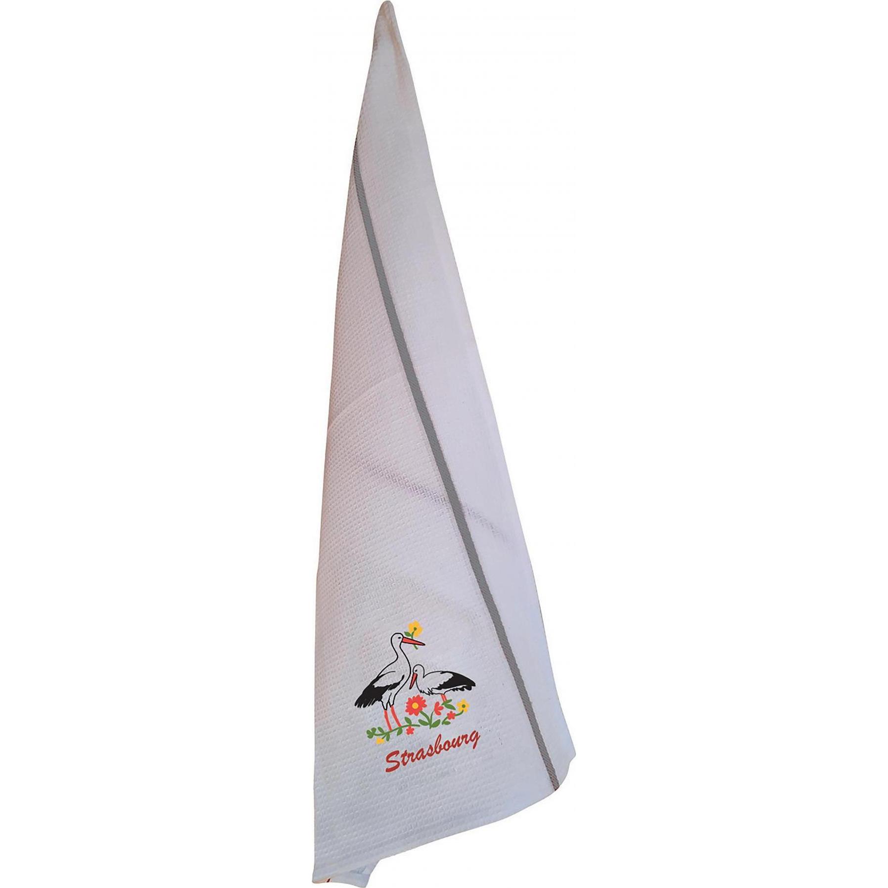 Winkler, Geschirrtuch, geschirrtuch mit bestickter wabe blom strasbourg (50 x 70 cm)