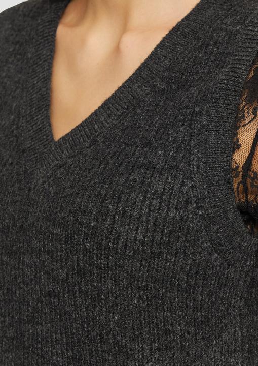 Actual product image S.Oliver Strickpullover Schmaler Rippstrick-Pullunder (XL)