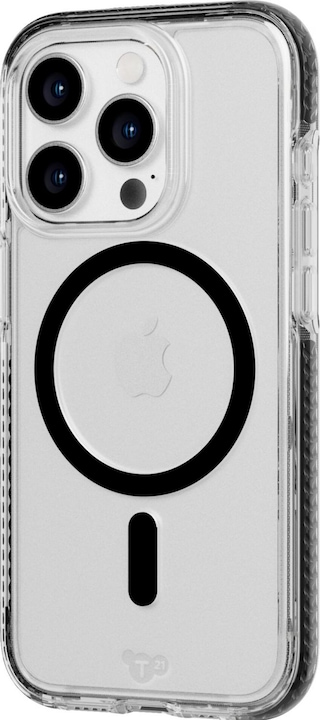 Immagine prodotto tech21 EvoCrystal Custodia MagSafe per iPhone 15 Pro Nero Titanio (Apple iPhone 15 Pro)
