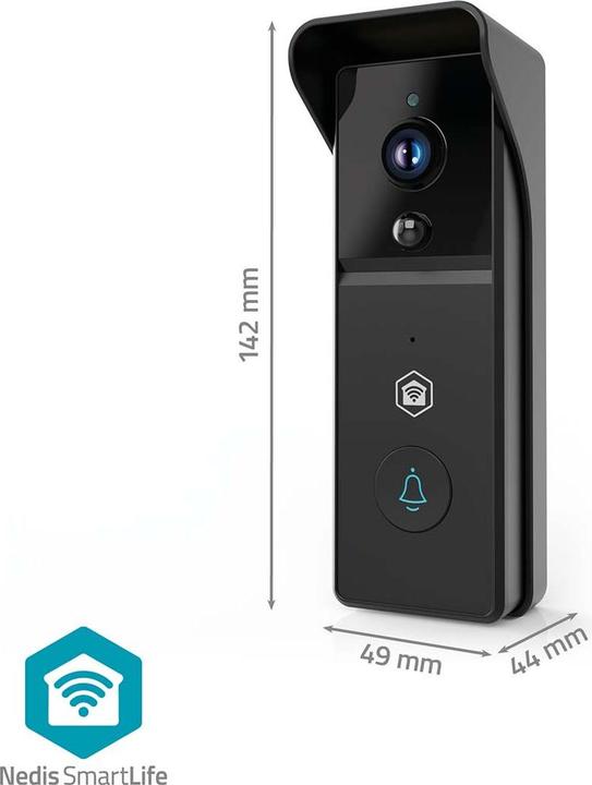 Actual product image Nedis SmartLife Video-Türsprechanlage | Batteriebetrieben | 3MP Full HD 1296p | Cloud Storage (optio (Wireless)