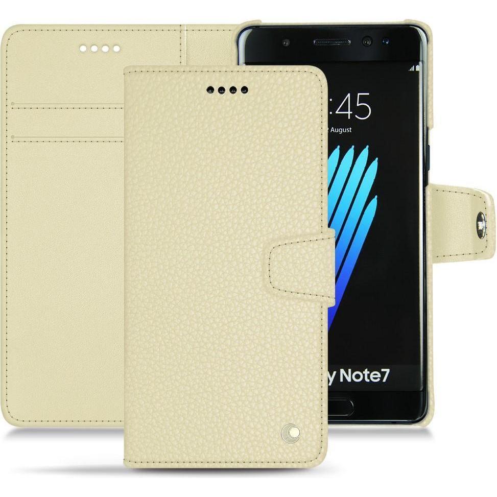Noreve Lederschutzhülle Wallet (Samsung Galaxy Note 7), Smartphone Hülle, Weiss
