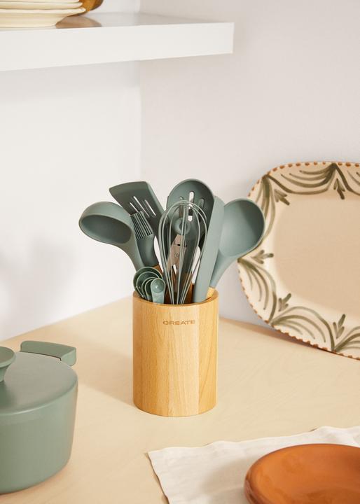 Image du produit Create Küchenutensilien-Set - Silikon und Holz