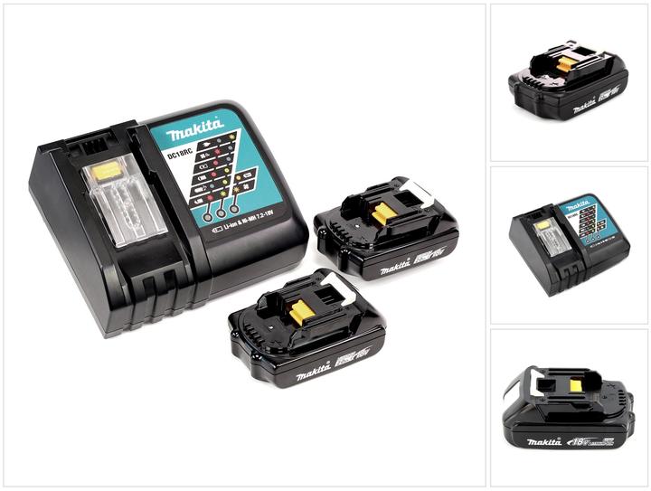 Actual product image Makita Power Source Kit 18 V with 2x BL 1820 B battery 2.0 Ah + DC 18 RC charger (18 V)