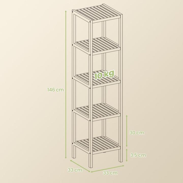 Immagine prodotto Songmics Regal (33 x 33 x 146 cm)